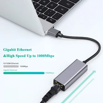 USB 3.0 RJ45 Tinklo Korta Lan Adapter 10/100/1000 Mbps Ethernet Adapter 