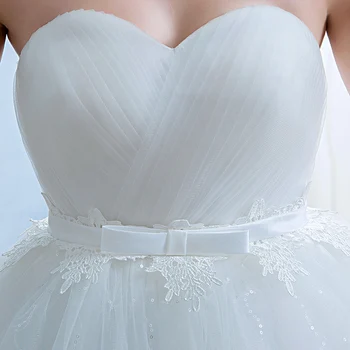 Vestuvinė Suknelė 2019 Nauja Nuotaka Nėrinių Vestuvės Dressses Nėščioms Moterims Aukšto Juosmens Paprasta Didelio Dydžio Kamuolys Chalatai Suknelės